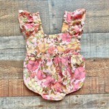 Show Me Your Mumu Mini Pink Floral Bubble- Size 6-12M