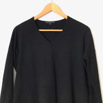 Staccato Black Tunic Sweater with Center Line Detail- Size S