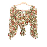 Petal + Pup Floral Tie Back Crop Top NWT- Size 4