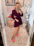 ASOS Velvet Cutout Circle Trim Dress- Size 2 Petite
