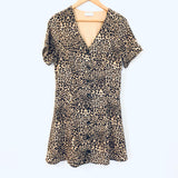 Pink Lily Conquer the Night Animal Print Button Front Dress NWT- Size S