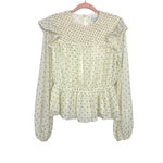Endless Rose Ivory/Gold Glitter Polka Dot NWT- Size S