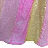 SUNDRESS Pastel Metallic Colorblock Belted Dress- Size M/L (see notes)