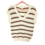 Blu Pepper Cream/Brown Striped Sweater Vest- Size S (sold out online)