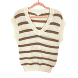 Blu Pepper Cream/Brown Striped Sweater Vest- Size S (sold out online)