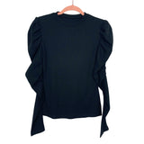 No Brand Black Puff Sleeve Top- Size S