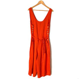 ModCloth Orange Side Button Wide Leg Cropped Jumpsuit- Size XL