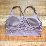 Lululemon Mauve Padded Cris-Crossed Strappy Back Sports Bra- Size 12