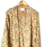 Lush Fuzzy Confetti Knit Open Cardigan- Size M