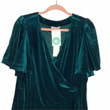 B Skies Are Blue Green Velvet Top NWT- Size 1X