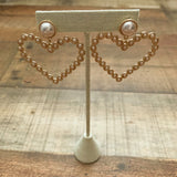 SUGARFIX by BaubleBar Pearl Studs Crystal Heart Hoop Earrings