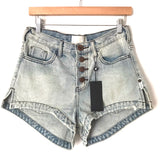 One Teaspoon Mid Waist Light Wash Jean Shorts NWT- Size 26