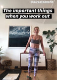 Lululemon Pink and Blue Printed Leggings- Size 4 (Inseam 23.5”)