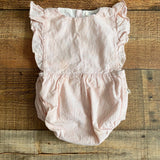 Harbour Red and White Striped Ruffle Romper- Size 12-18M