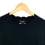 Halogen Black Scalloped Sweater- Size S
