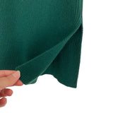 No Brand Green Ribbed Turtleneck Sweater Dress- Size ~S (see notes)