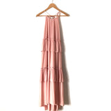 LOFT Blush Pink Tiered Ruffle Maxi Dress- Size XS