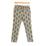 Anthropologie Cartonnier Charlie Ankle Grey Patterned Ankle Pant- Size 0 (Inseam 25.5”)