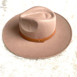 Hope’s Made of Dreams Tan Wool Brim Hat NWT