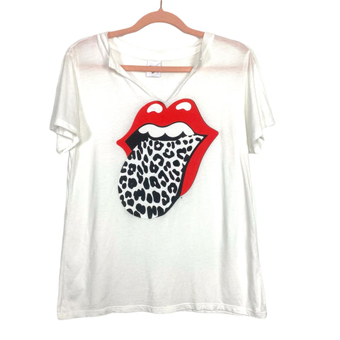 LETLUV Anthropologie Tongue Graphic Tee- Size S