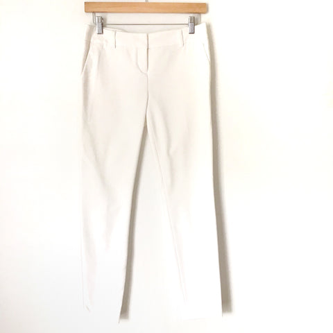 Express White Columnist Cropped Pants- Size 0R (Inseam 26”)