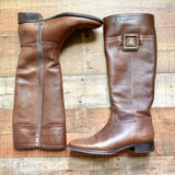 Tory Burch Fig Brown Julian Riding Boots- Size 9 (see notes)