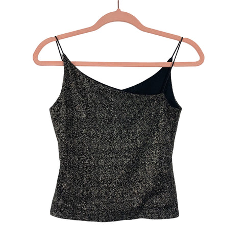 Shameless Black/Silver Glitter Cami- Size S