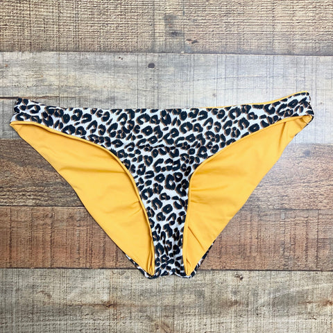 Becca Animal Print/Golden Yellow Reversible Bikini Bottoms- Size M (we have matching top)