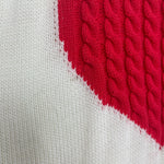No Brand Cream with Red Heart Sweater- Size S (see notes)