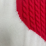 No Brand Cream with Red Heart Sweater- Size S (see notes)