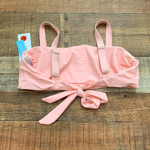 Cupshe Pink Tie Back Padded Bandeau Bikini Top NWT- Size M (TOP ONLY, we have matching bottoms)