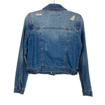 Black Label Distressed Denim Jacket- Size S