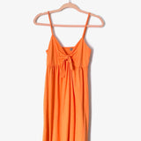 ASOS Orange Knot Front Maxi Dress- Size 0
