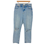 Abercrombie & Fitch The Dad High Rise Curve Love Distressed Jeans- Size 32/14R (Inseam 29")