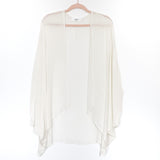 Carly Jean Cream Swiss Dot Short Sleeve Cardigan- Size S