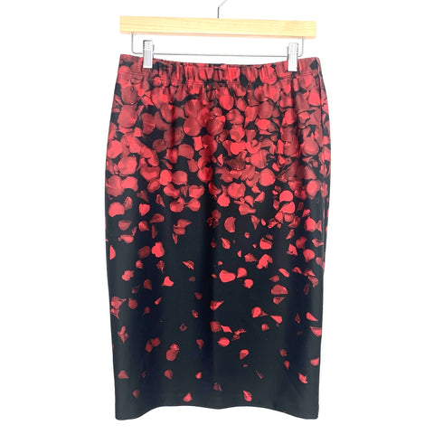 New Directions Red/Black Midi Skirt- Size M