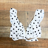 Beach Joy White/Black Polka Dot Padded Bikini Top- Size S (sold out online, sold as set)