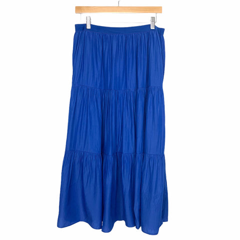 Joy Joy Blue Elastic Waist Skirt- Size L