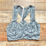 Free People Intimately Gray Lace Racerback Bralette- Size S