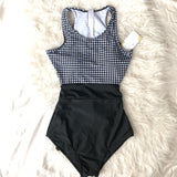 Bates Boutique Gingham One Piece Swimsuit (with removable cups) NWT- Size S