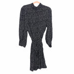 Sanctuary Black and White Polka Dot Mock Neck Key Hole Back Belted Dress NWT- Size 8