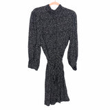 Sanctuary Black and White Polka Dot Mock Neck Key Hole Back Belted Dress NWT- Size 8