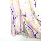 H&M Light Pink Floral One Shoulder Ruffle Long Sleeve Dress NWT- Size S