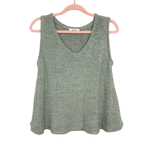 Twenty Ten Sage Open Knit Sleeveless Sweater- Size S/M