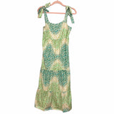 Shein Greens Animal Print Tie Strap Midi Dress- Size S