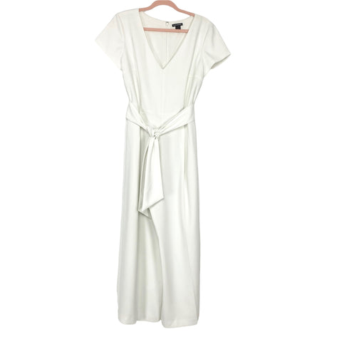 Club Monaco Off White V-Neck Belted Jumpsuit- Size 12 (see notes)