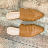 Mi.im Camel Leather Slip On Mule With Silver Studs  - Size 7.5 (See Notes)