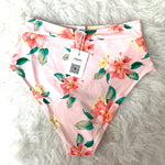 Cupshe Light Pink Floral Swim Bottoms NWT- Size S