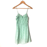 Lunik Green and White Print Dress- Size S