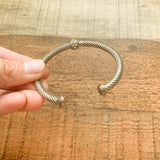 Set Of 4 Silver Cuff Bracelets